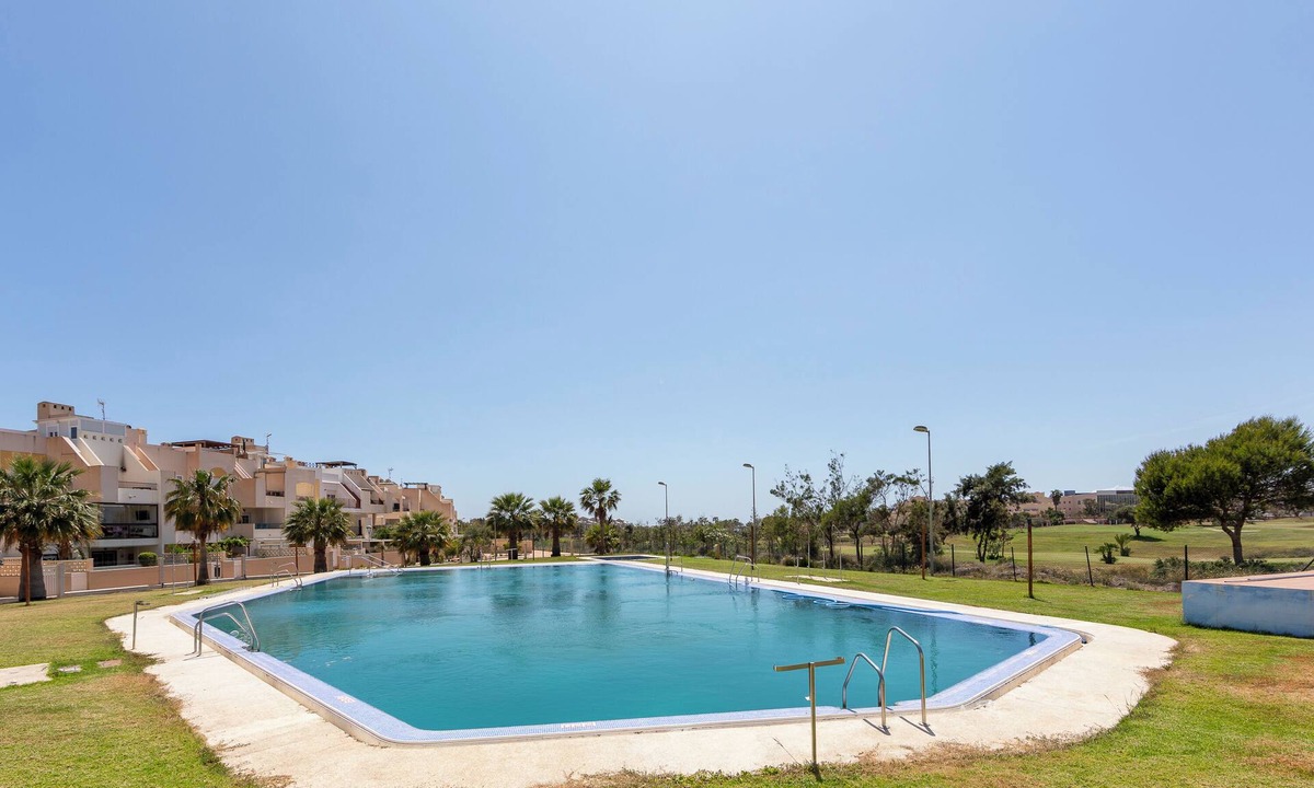 Retamar Apartment | Apartment 'Campo De Golf, Piscina Y Padel' with Sea View, Shared Pool and Air Conditioning