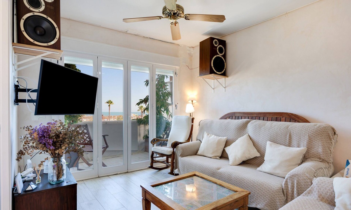 Chipiona Apartment | Apartment “Chipiona, Cruz del Mar 1st Line” with Sea Views, Terrace, Parking & Wi-Fi