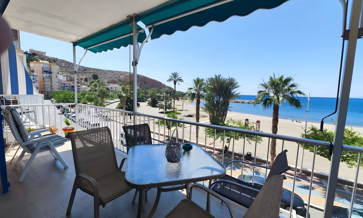 Aguilas Apartment | Apartment 'Piso Frente Playa De La Colonia' with Sea View, Private Terrace and Wi-Fi