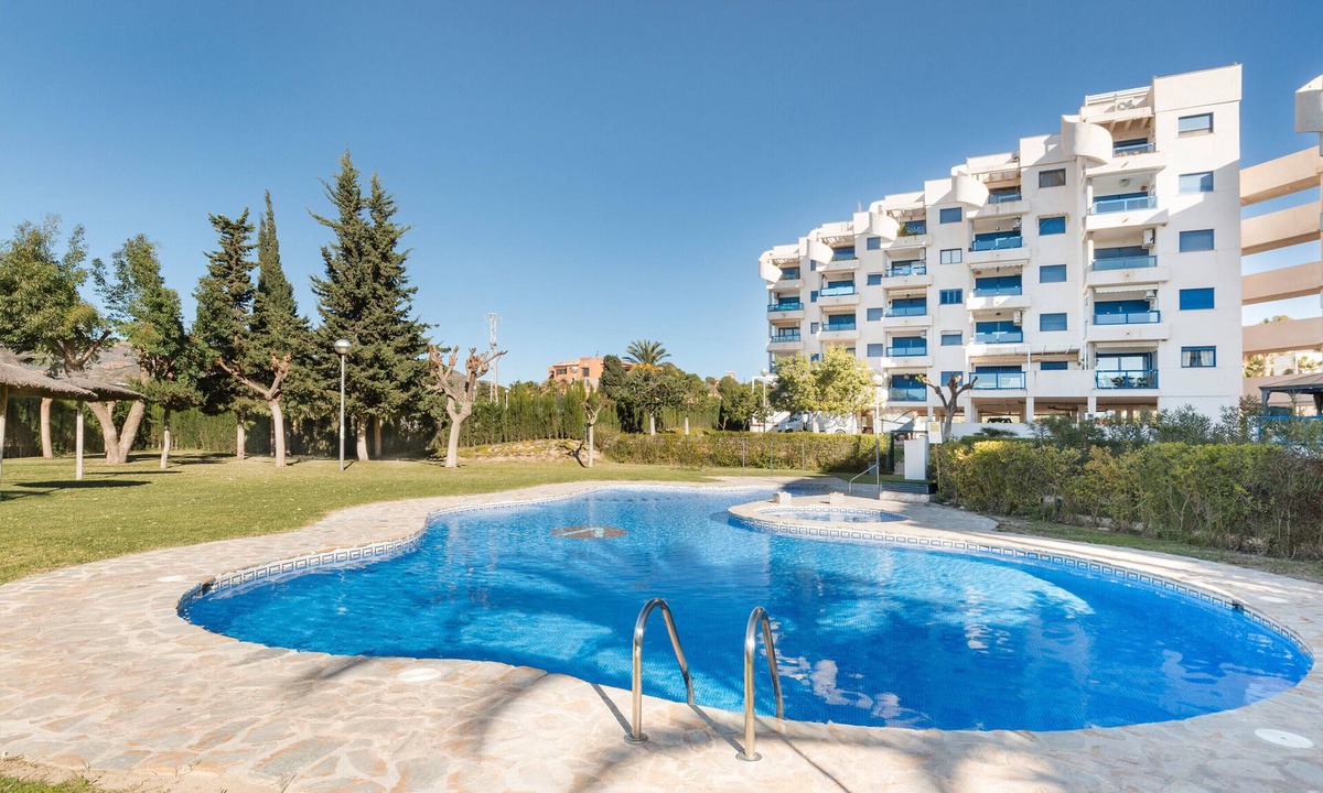 Isla Plana Apartment | Apartment 'White and Blue Village' with Sea View, Shared Pool