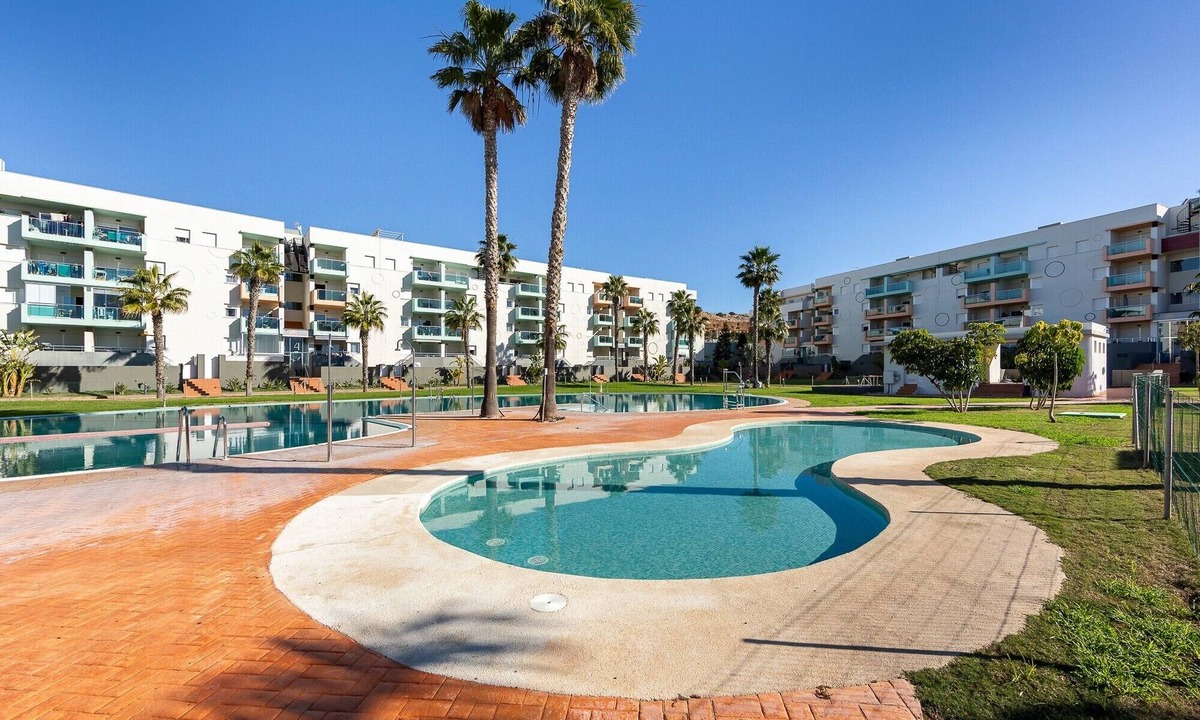 Almerimar Apartment | Rincón De Almerimar Palm Beach Golf Apartment with Pool, Wi-Fi, Air Conditioning