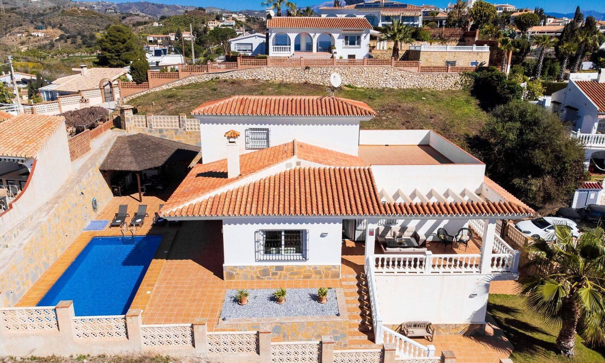 Benajarafe House | Stunning private villa for 7 people with A/C, private pool, WIFI, TV and terrace