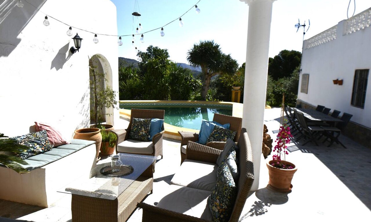 Felix House | Vacation home with a pool for up to 14 people in Felix, Almería, Spain. View from the sea.