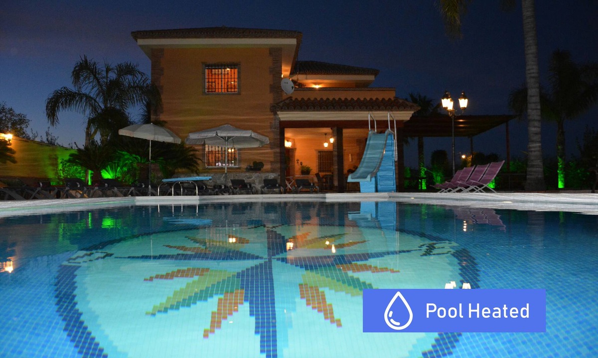 Alhaurin de la Torre Villa | Villa with private heated pool garden, free wifi, up to 12 person