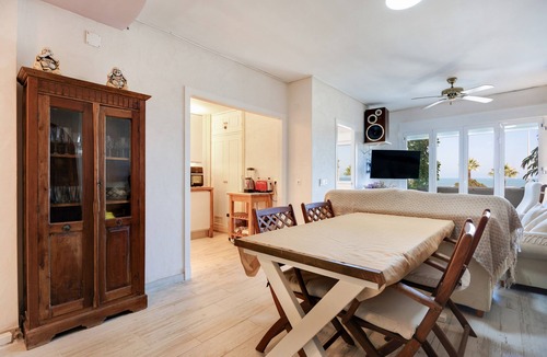 Chipiona Apartment | Apartment “Chipiona, Cruz del Mar 1st Line” with Sea Views, Terrace, Parking & Wi-Fi