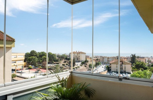 Rincon de la Victoria Apartment | Apartment 'Gran Sol Pool and Sea Views' with Sea Views and Air Conditioning