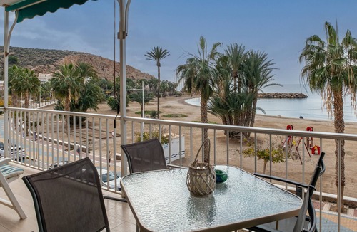 Aguilas Apartment | Apartment 'Piso Frente Playa De La Colonia' with Sea View, Private Terrace and Wi-Fi