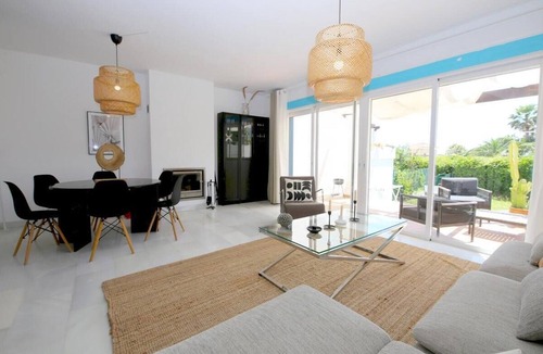 Estepona House | Beachside family townhouse with air con and Wifi, Next to the beach and close to Estepona Port