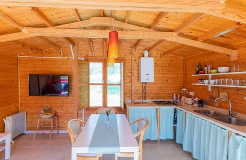 Orgiva Cabin | Cabaña pet Friendly, Dormitorio con AC