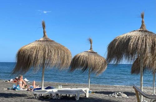 Mezquitilla Apartment | Casa Mariposa: 2BR Apt with Pool Steps from Beach