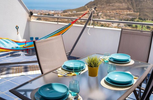La Envia Apartment | Inviting vacation apartment with panoramic view from the terrace.