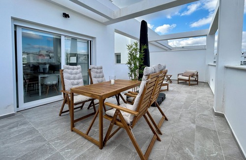 San Ambrosio Apartment | La Terraza Blanca - Modern Ático in dreamlike Vejer, private sun terrace