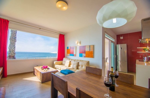 Los Canos de Meca Villa | Los Canos De Meca: Wonderful Villa located in front line beach, over a small cliff. Private garden and terrace with magnificent sea views. There is a private access to the beach below.