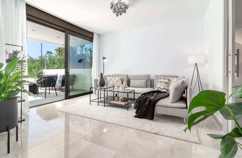 Marbella Condo | Luxury Marbella Townhouse: Golden Green with Garden Views & Garage