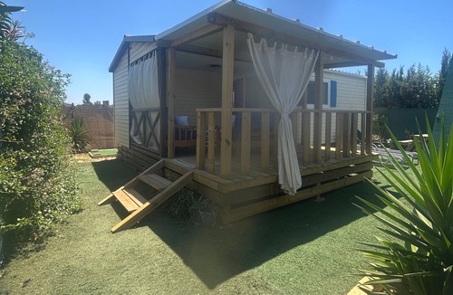 El Palmar House | Mobile Home 'Natural Casita Palmar' with Private Terrace, Wi-Fi and Air Conditioning