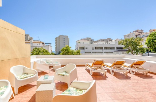 Estepona Apartment | Modern comfort in Estepona: terrace, pools, AC, and Wi-Fi