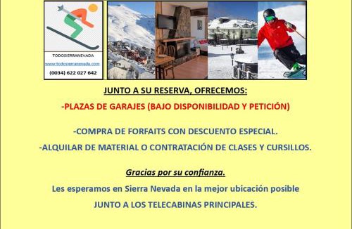 Pradollano Apartment | SKI & SNOW APARTMENTS - PLAZA DE PRADOLLANO - Junto a los Telecabinas by TODOSIERRANEVADA
