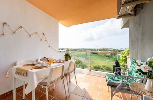 Almerimar Apartment | Terrace Overlooking Golf Course with Pool & AC – Relaxation and Beach in Almerimar