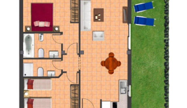 2 bedroom apartment with garden block 2 (Apartment 1)