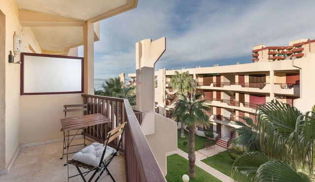 Apartment 'Tu Paraíso En La Manga' with Sea View, Shared Pool and Private Terrace in La Manga