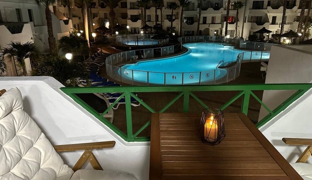 Apartment Valentina: Comfort and terrace with pool view in Lanzamar in Tías
