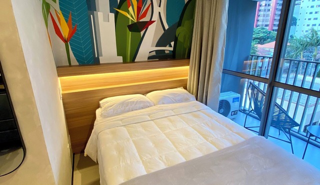 Beautiful cozy studio next to the metro and shopping center automated with Alexa in Vila Clementino São Paulo