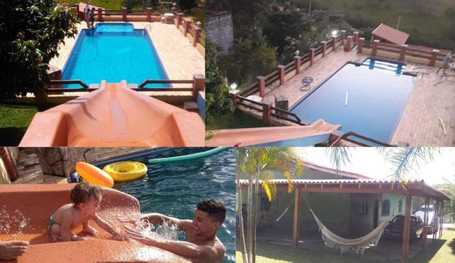 Chácara Sossego com Wi-Fi, TV a Cabo e Piscina com Toboágua in Mairinque