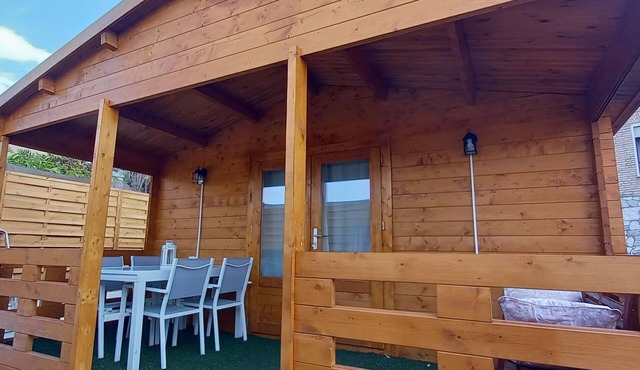 El Mirador de Santiago. Casa Sierra Nevada. Bungalow de Madera con Piscina