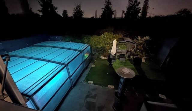 House with a pool and tropical garden in Bruyères-sur-Oise