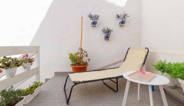 House with patio and terrace next to the center of Malaga