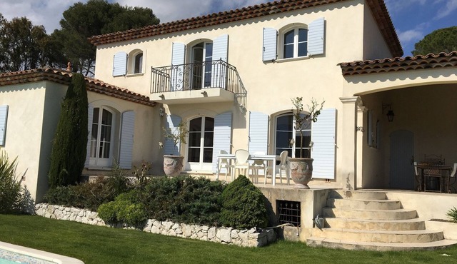 Idyllic setting Bastide family view Saint Paul de Vence and sea in Vence