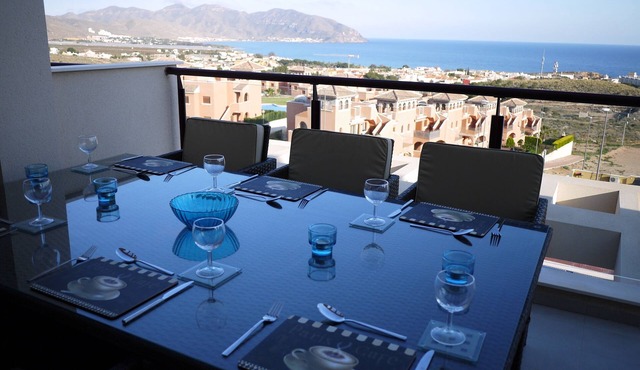 Penthouse Garden Apartment, Isla Plana, Mojon Hills with stunning sea views
