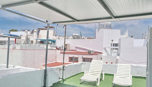 Private double room with its own terrace in Conil de la Frontera