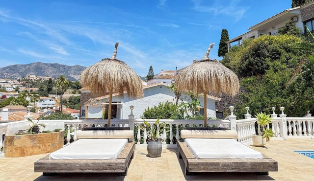Seaview Villa in Fuengirola, Pool, Sleeps 16
