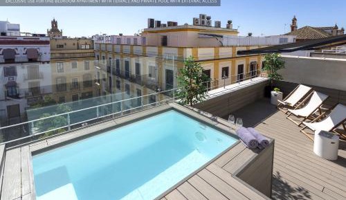One-Bedroom Apartment with Terrace and private pool
