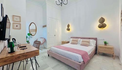 Inside double room with window