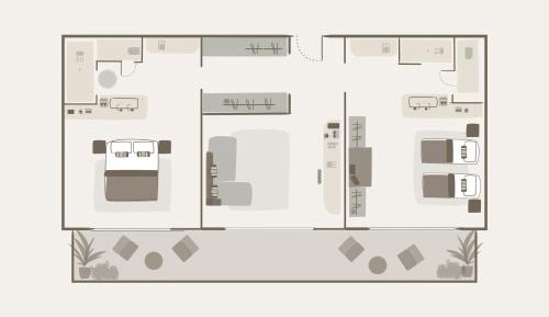 Two-Bedroom Deluxe Suite Sea View