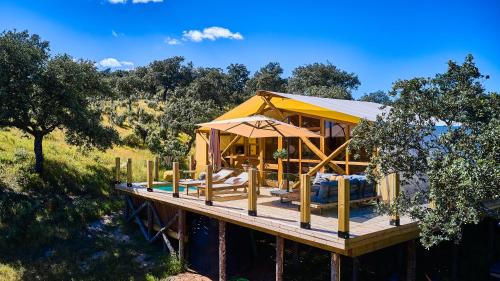 Cabaña con piscina privada