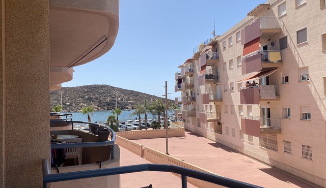 Accessible apartment 50 metres to beach ,large communal pool, sea view balcony
